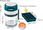 MANBA Manual Snow Cone Machine Maker for Shaved Ice, Snowcones, Slushes | Hand Crank, 3Blades for Fast Shaving, Easy for Kids, Portable for Party, Camping, with Ice Cube Tray, Spare Blades Available