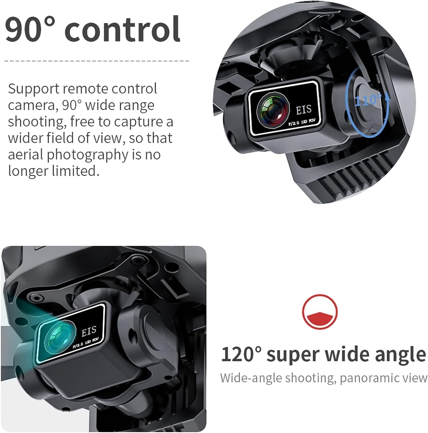 Dron 4K RC z kamerą dla dorosłych RC Dron z kamerą Tryb inteligentnego śledzenia EIS Anti-shake 3-osiowy gimbal Bezszczotkowy silnik 5G Wi-Fi Antena wideo Quadcopter FPV (Size : 2 battery)