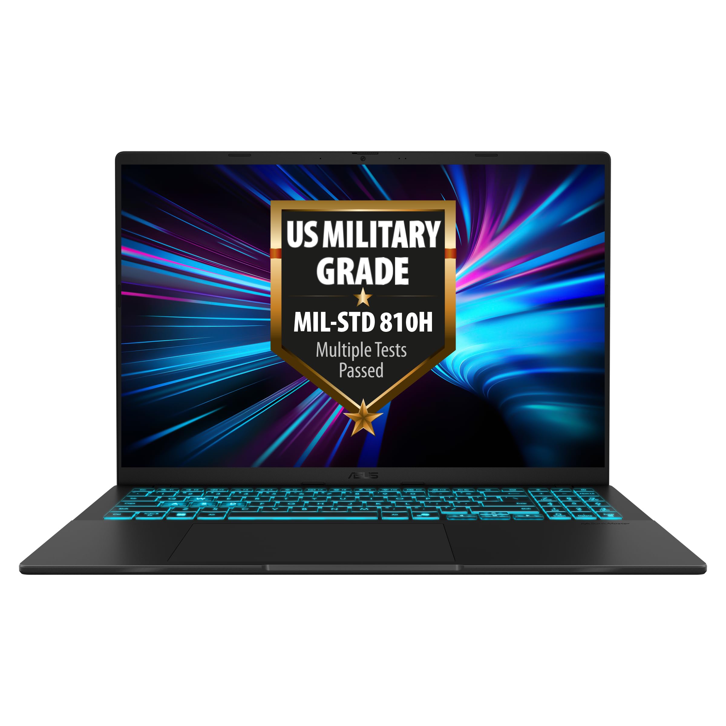 ASUS V16 V3607VM Gaming Laptop 16" WUXGA 144Hz IPS Intel Core 7 240H 16GB RAM 1TB SSD NVIDIA RTX 5060 Win11 Home QWERTZ Black