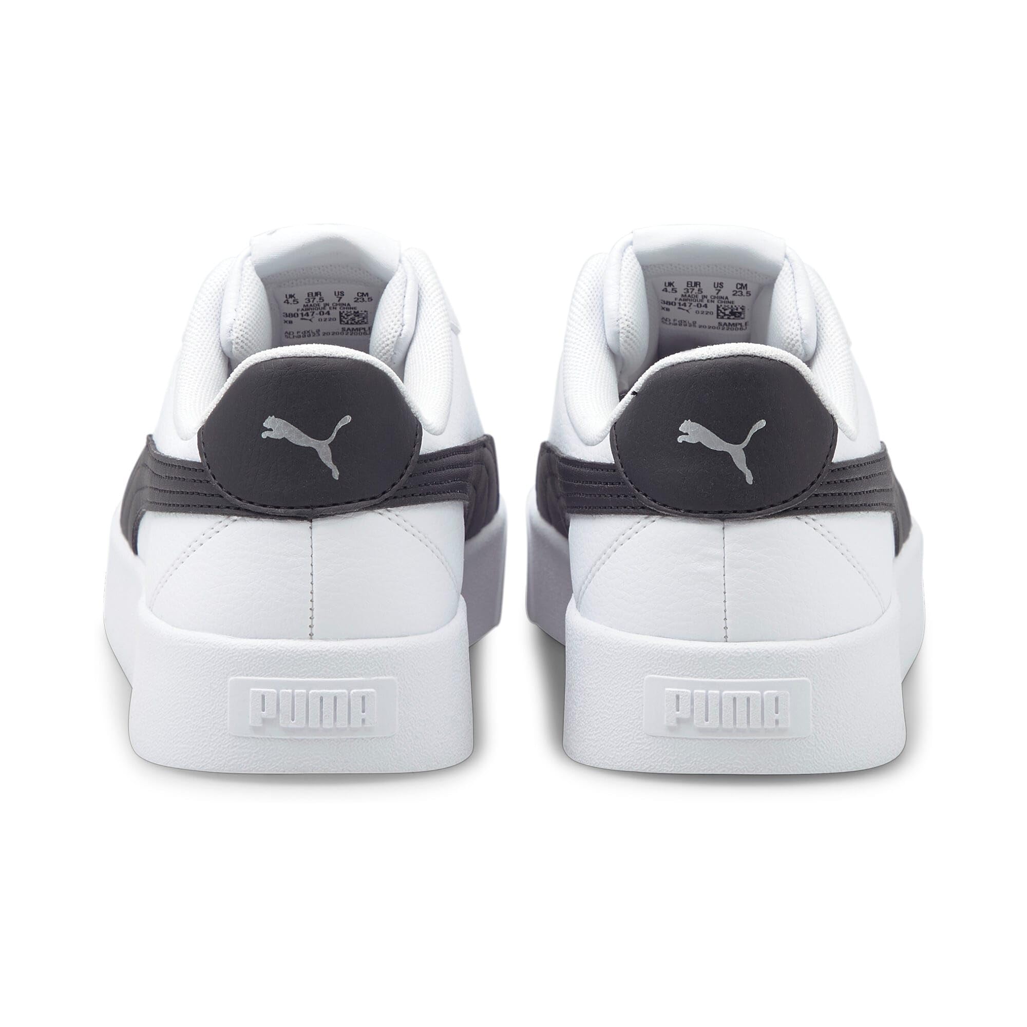Puma Skye Clean Women's Trainers Kadın Spor Ayakkabı, Puma White-Puma Black, 38
