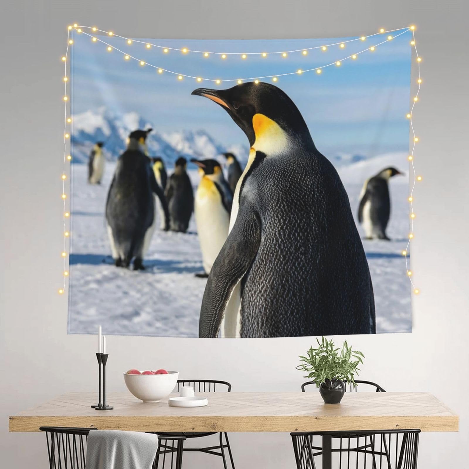 HJKJKKJ Tapestry 152 X 130 CM Aesthetic Wall Tapestrys for Bedroom Penguins Tapestries Hanging Wall Art Blanket Home Decor Tapestry for Living Room Dorm Office