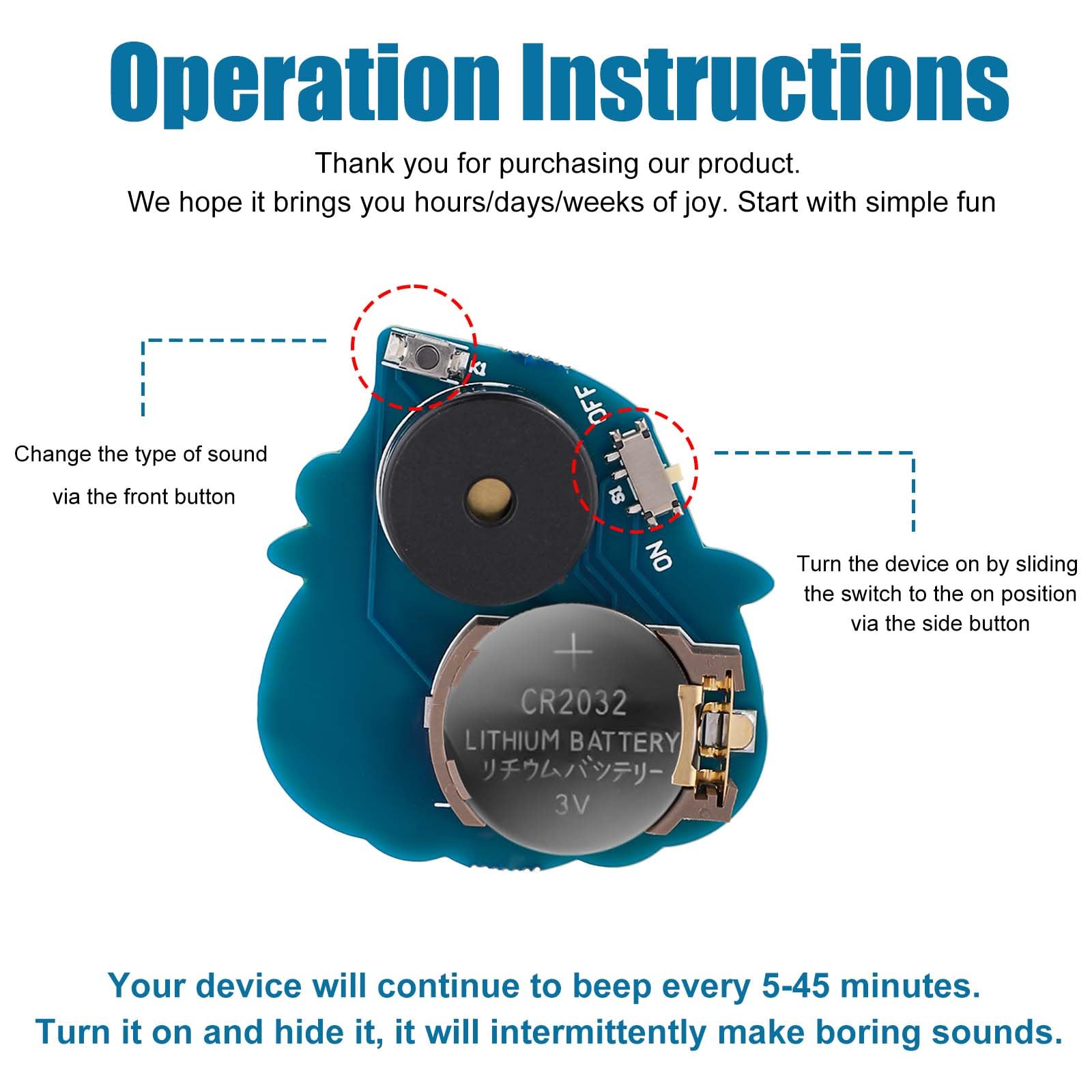 Prank Cricket Noise Maker - 16 Sound Annoying Machine With Pumpkin Wizard Design For Funny Jokes