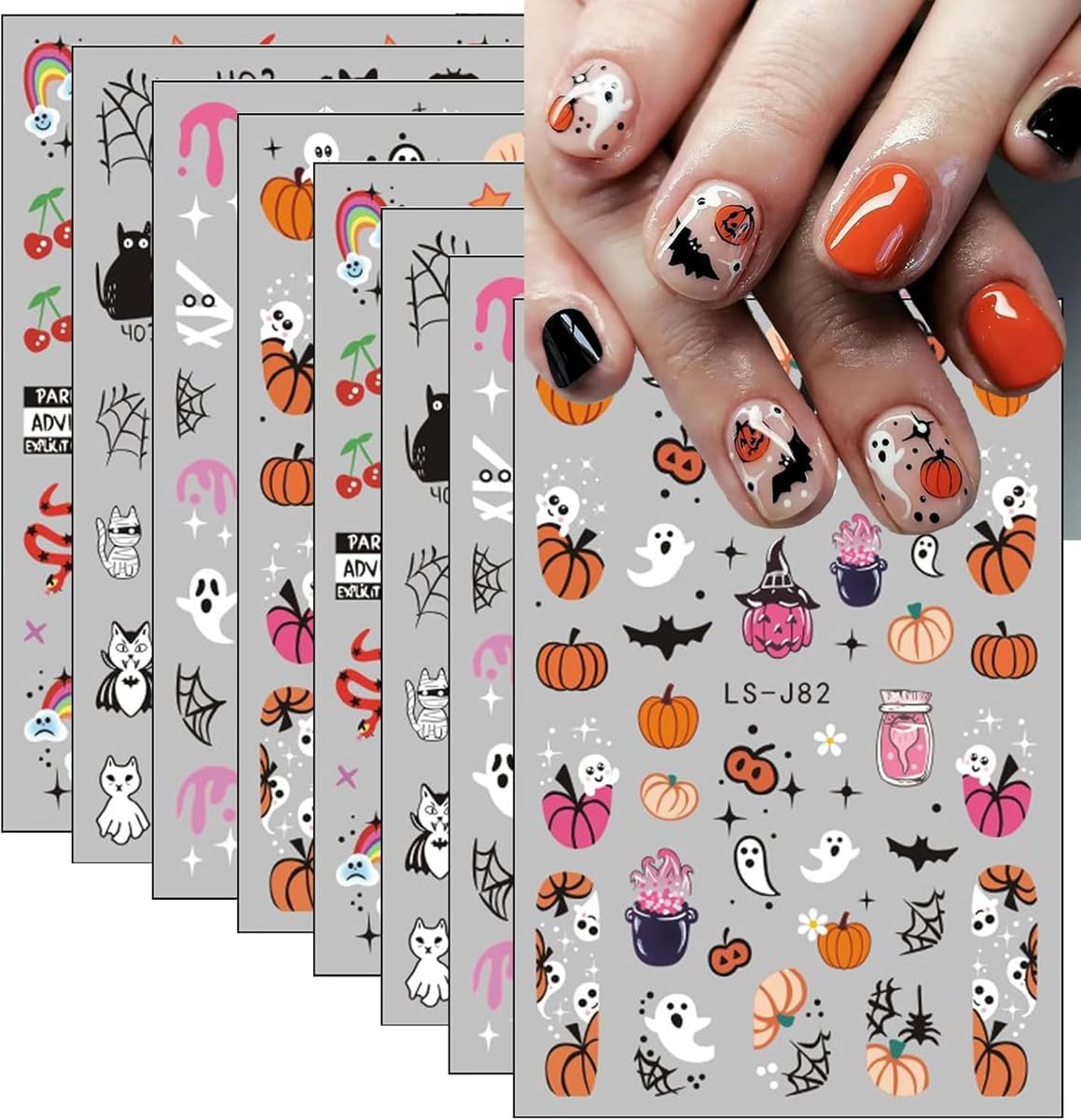 90 Sheets Gold Silver Nail Stickers for Nails Art,Gold Line Silver Nail Stickers White Flower Nail Decals for Nails Design,Bling Nails Accessories for Women Manicure with Tweezers 5178 Pieces
