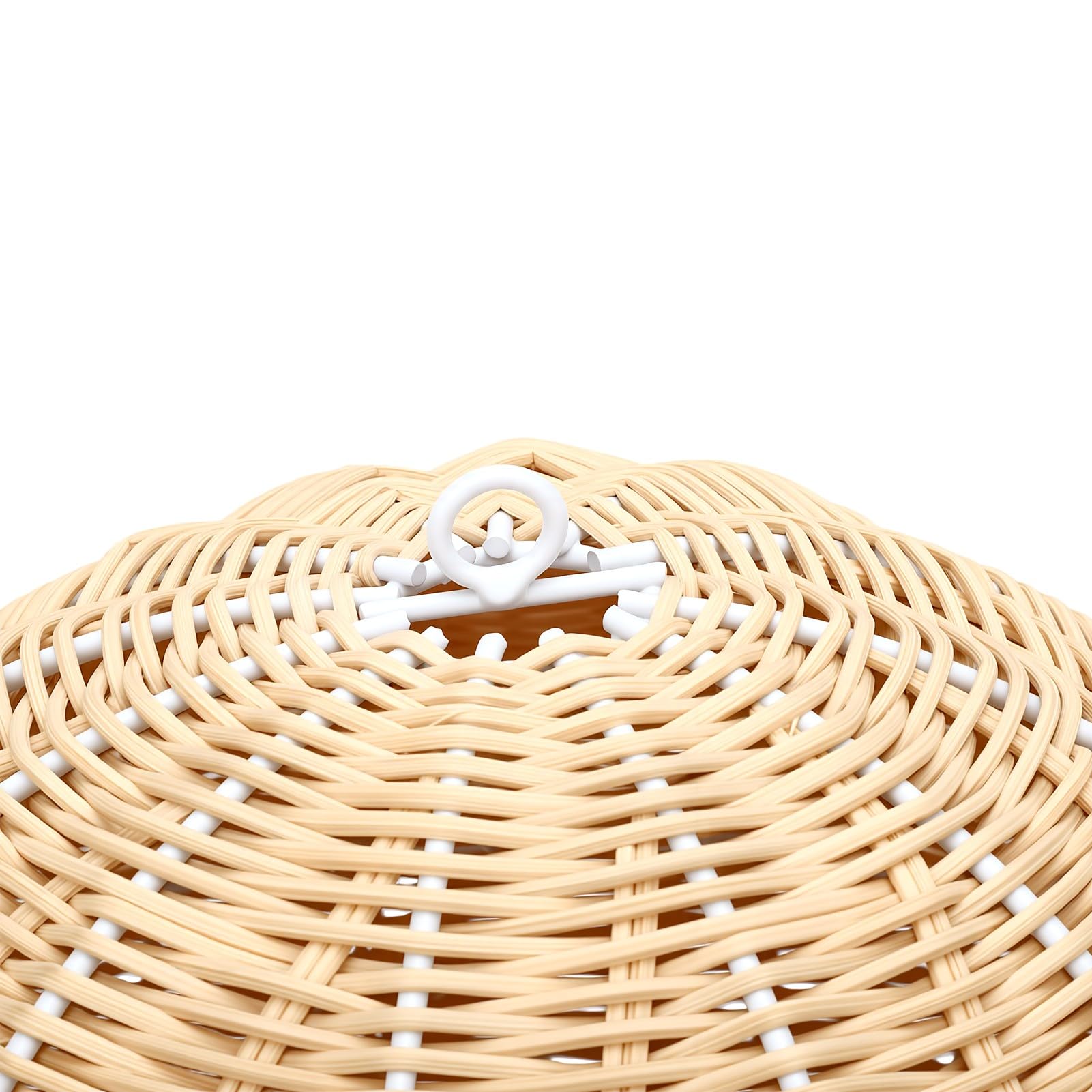 AUNMAS Decorazione per la Cameretta con Mongolfiera in Rattan da | Tessuto Naturale Fatto a Mano, Accessorio Fotografico per Neonati, Ornamento per la Stanza Boho, Facile Installazione con