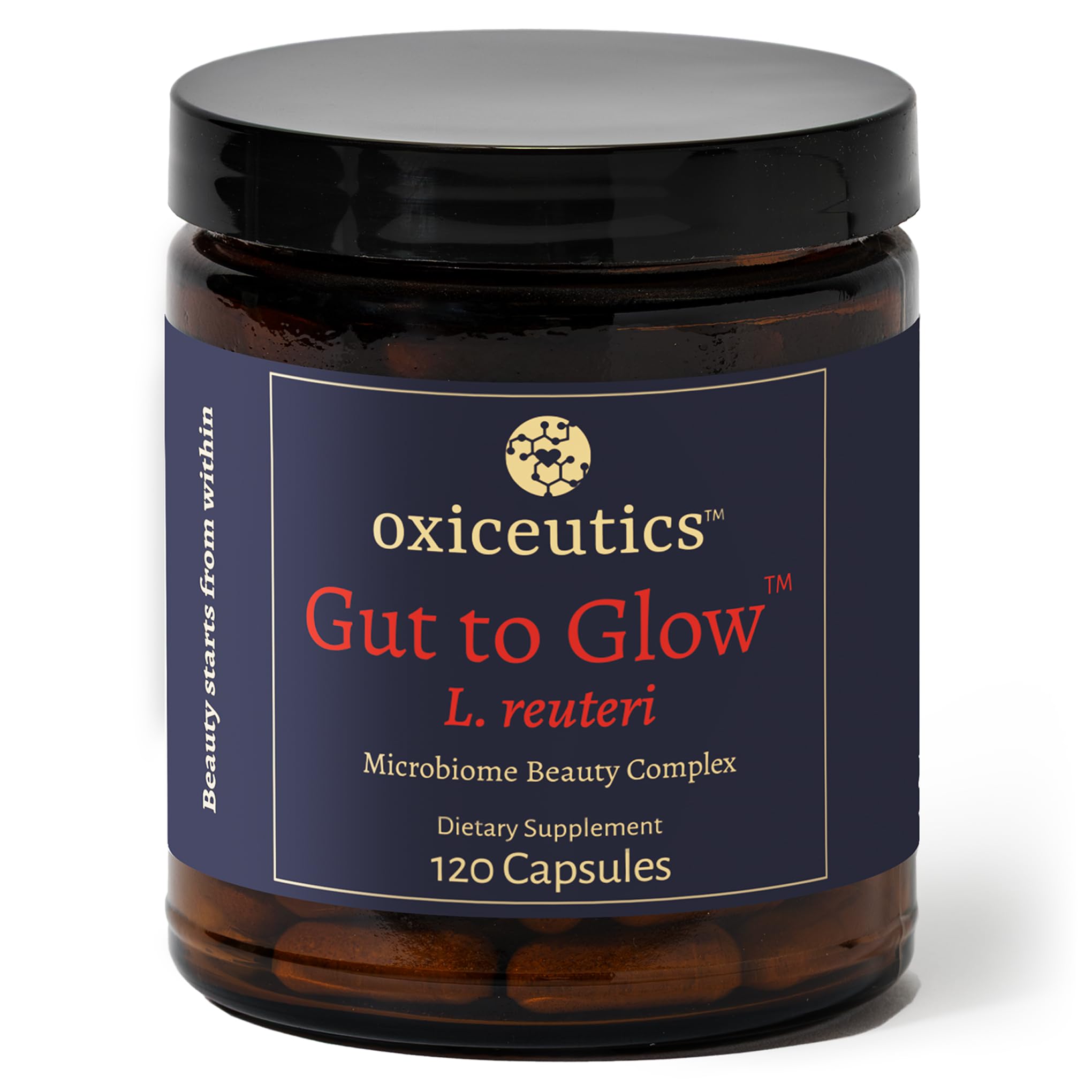 Gut to Glow l reuteri probiotics by Author Dr. William Davis. Supports Gut-Skin-Axis with Marine Collagen & Hyaluronic Acid -Dr. formulated probiotics for Women