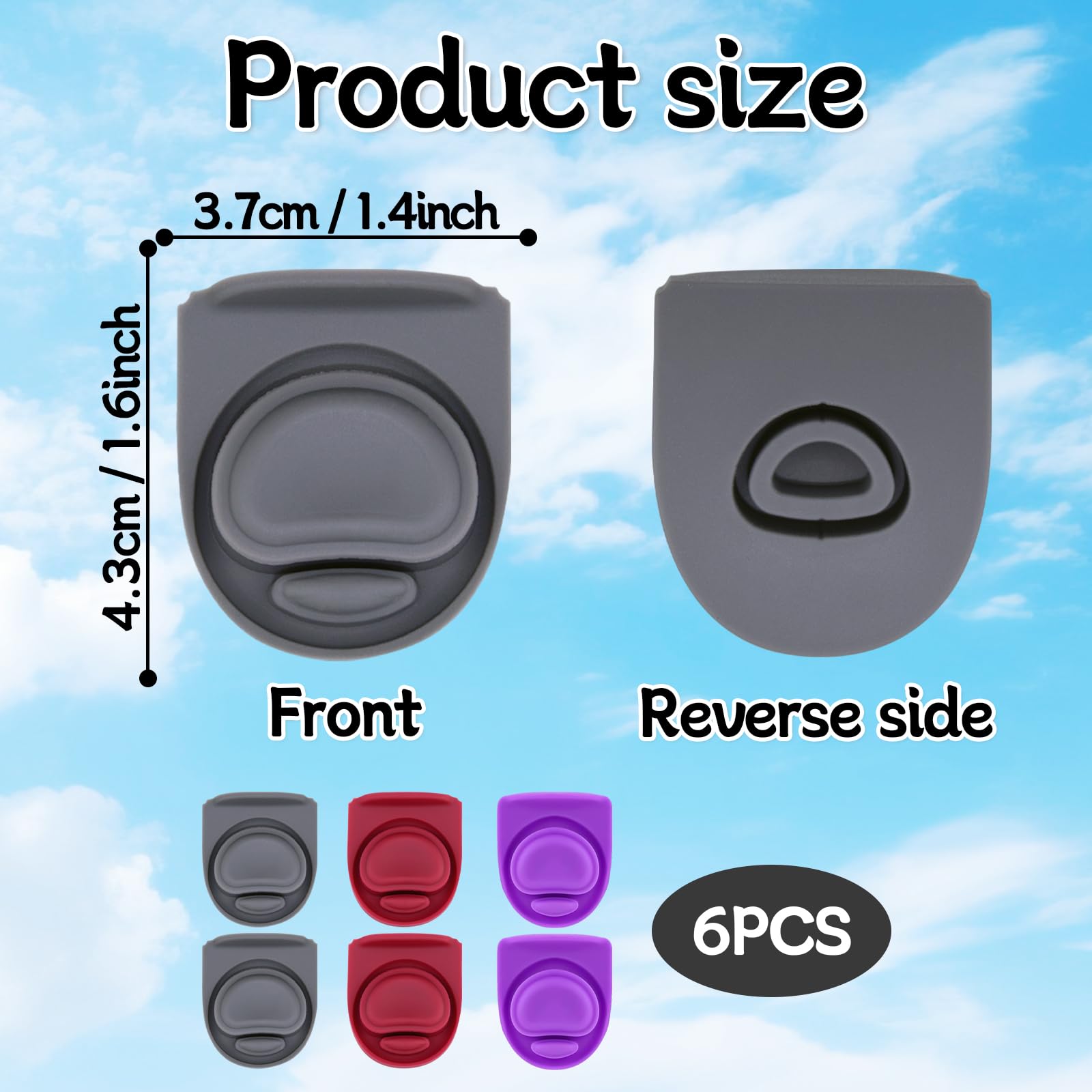 ZONBBEE 6pcs Replacement Rubber Stopper Seal Compatible with Owala FreeSip 24oz 32oz,Water Bottle Lid Insert Cap Silicone Seal Parts for Owala 16/19/24/32/40oz Spout Gasket Mouthpiece Accessories ECR3 - Image 2