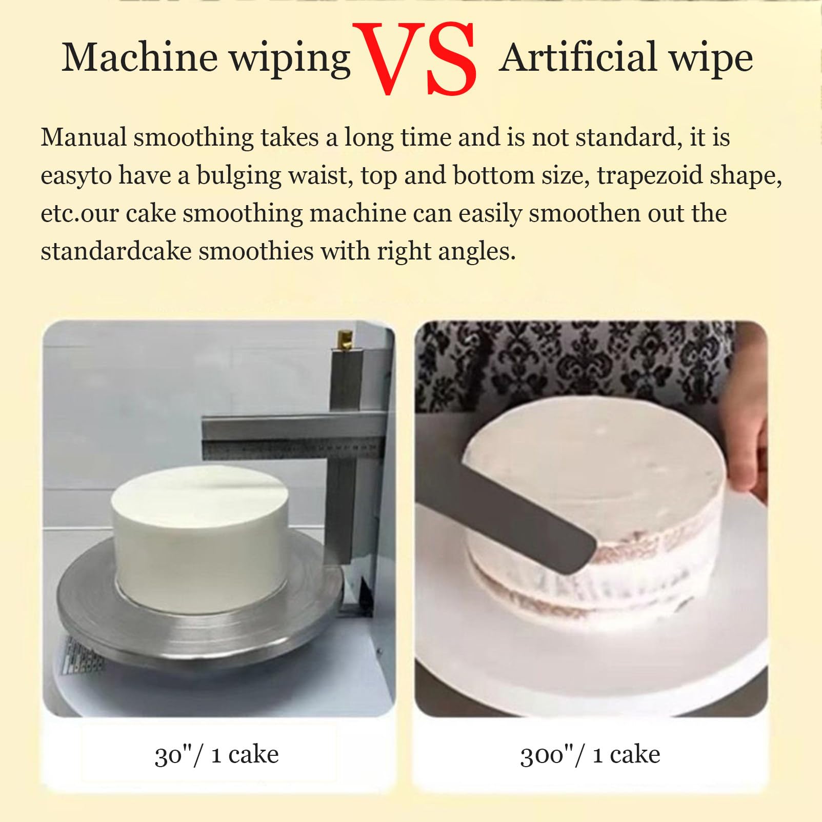 Máquina de decoración de tartas, revestimiento, alisado y raspado para pasteles de 4 a 12 pulgadas, herramienta para untar crema de mantequilla