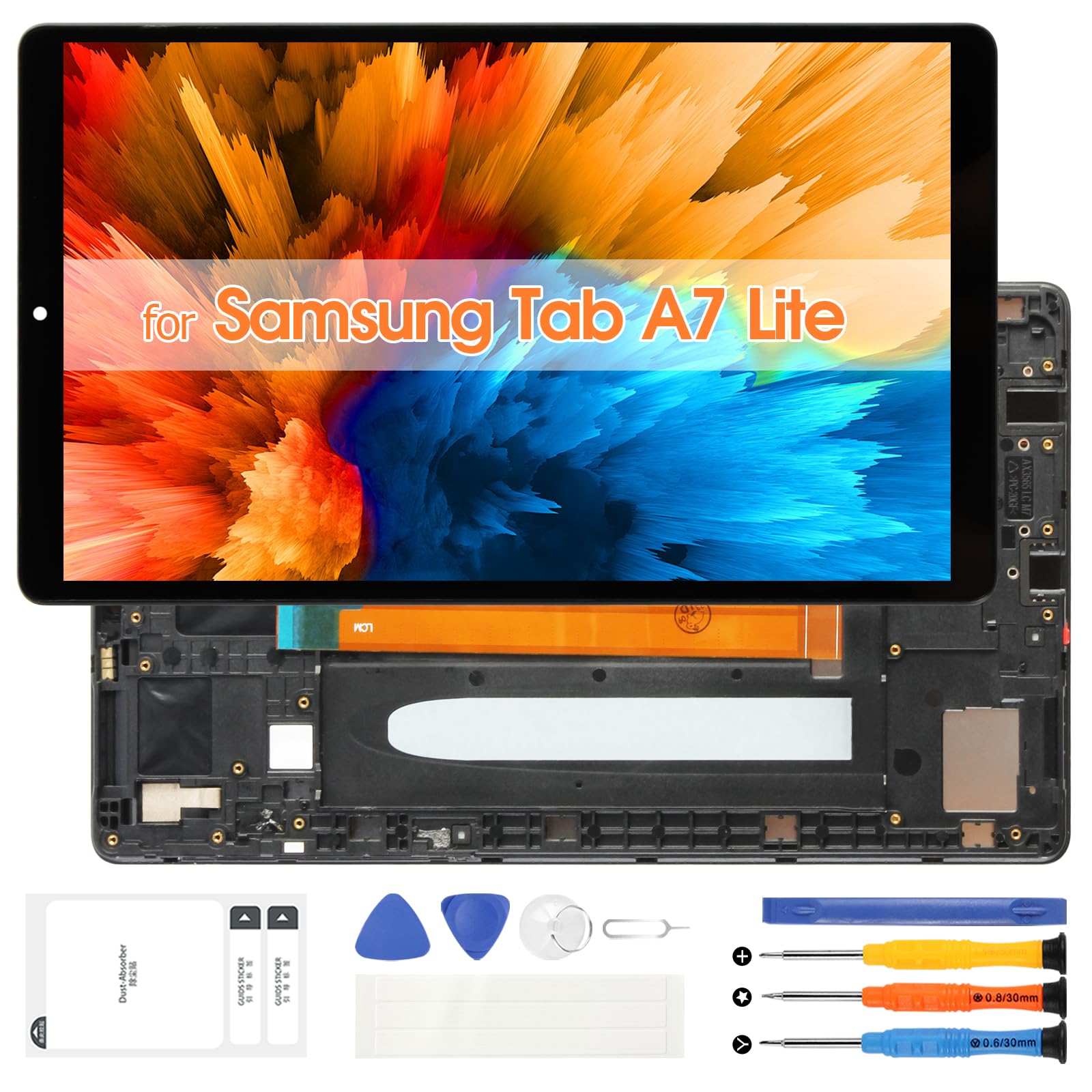 Écran Remplacement Samsung Galaxy Tab A7 Lite LCD Display SM-T220 8.7" avec Cadre