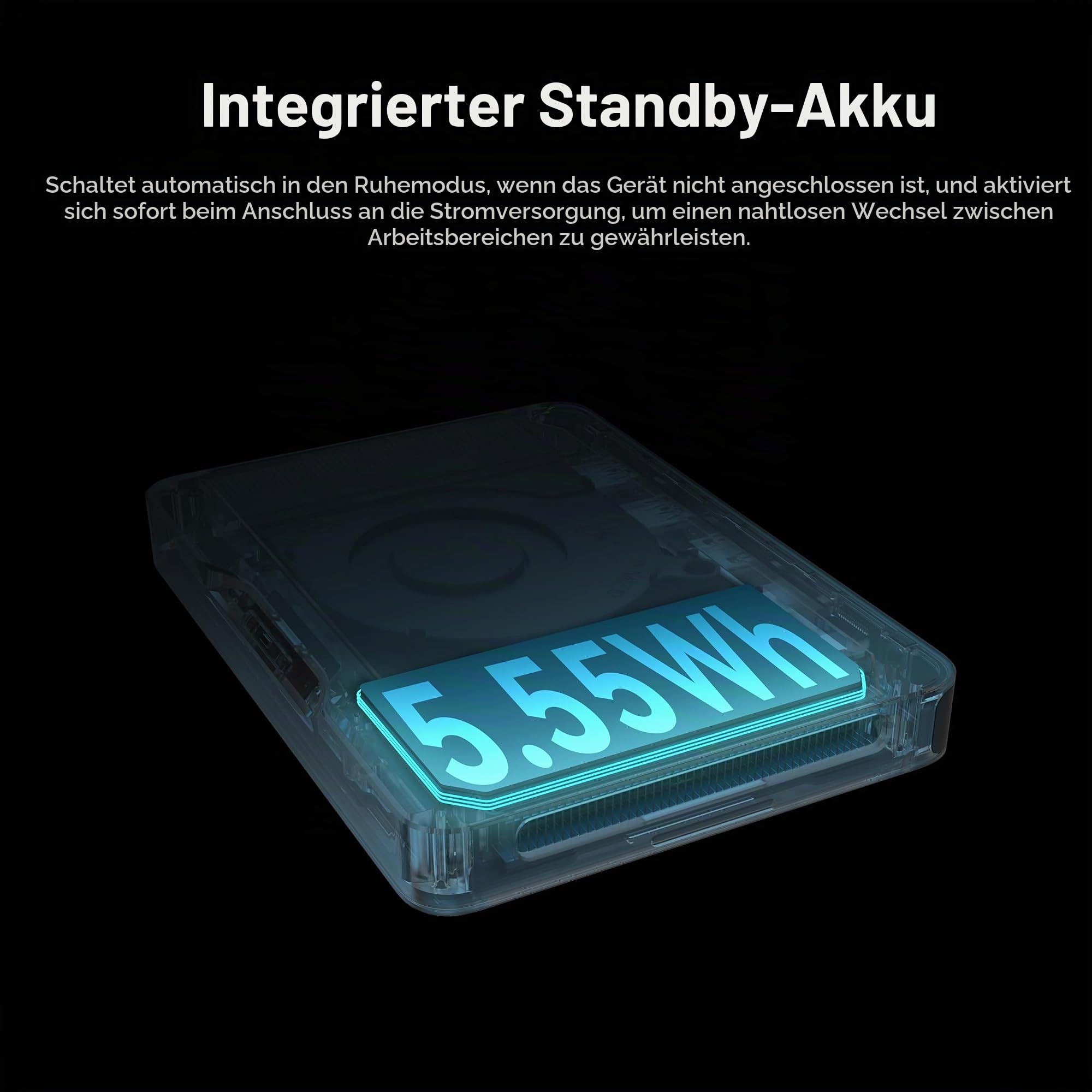 khadas Mind Mini PC, Intel Core i7-1360P 5.0GHz Mini Portable Computer with 5.55Wh Standby Battery, 32GB LPDDR5,1TB PCIe4.0 SSD, Windows11 Home Support 4K Display/WiFi 6E/BT5.3v