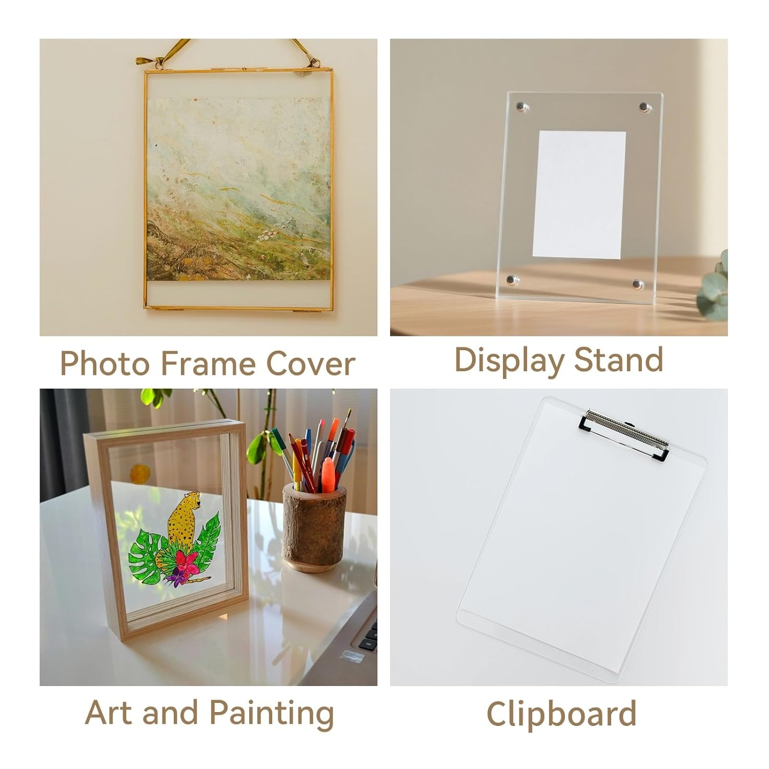 WEWLINE 18×24" Plexiglass Sheets,1/4 Thick, 2 Pack Plastic Sheets for DIY Projects, Picture Frames, Sign Boards, Protective Barriers, Commercial Use, No Laser Cut