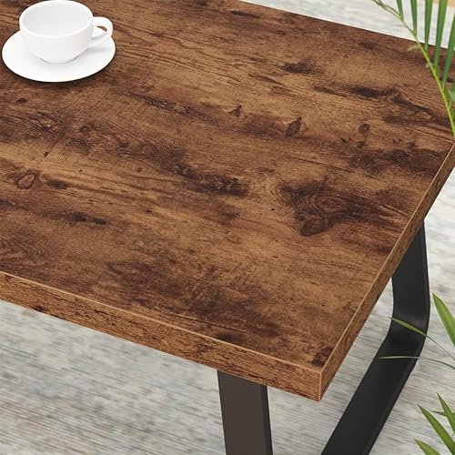 Miniatura 5 de HSH Mesa de café de madera, mesa de centro industrial rectangular, mesa de café minimalista moderna para sala de estar, mesa de té y cóctel de