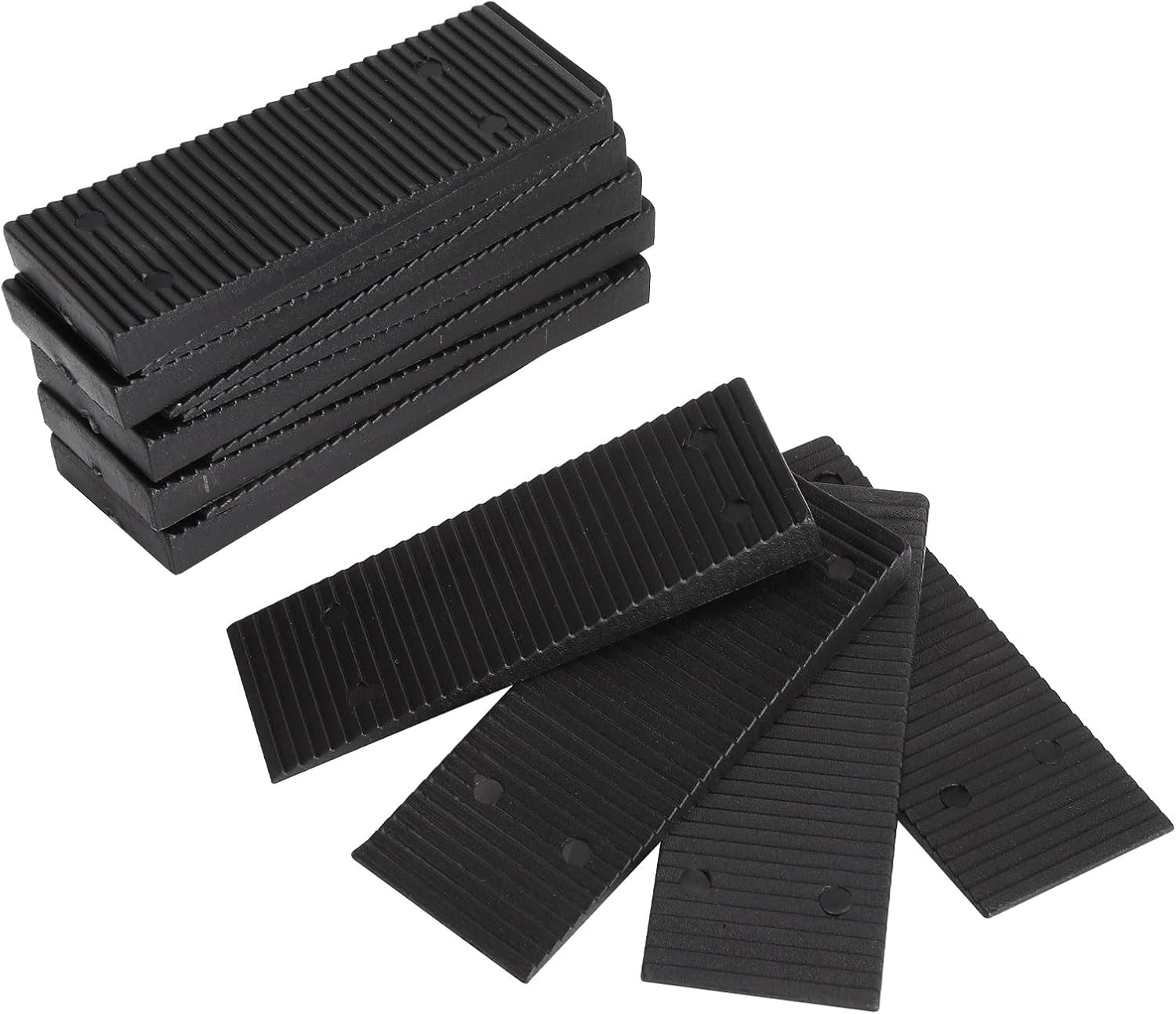 16 Wedges Plastic Wedges, Wheel Chocks, Furniture Wedges, Universal Wedges Set, Universal Wedges, Mounting Wedges, Plastic Levelling Pads for Aligning Fixing Doors, Windows, Floors, Tables