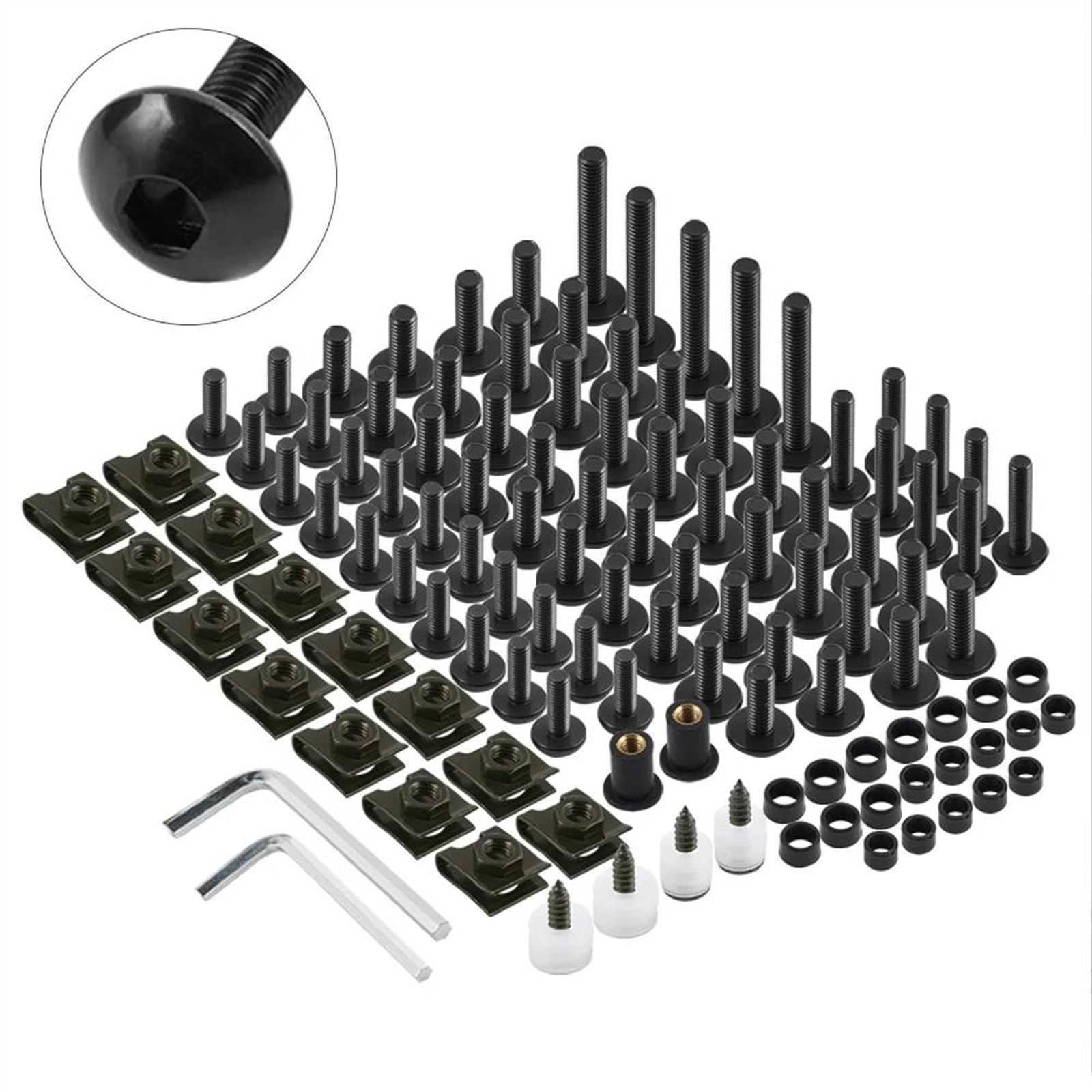 155PCS Moto CNC Carena Bulloni Kit Viti Per Tenere 700 T700 XTZ YZF XJR FJR 1300 MT09 MT07 XJ6 TMax FZ8 R3 R1 Lega CNC(Blu)