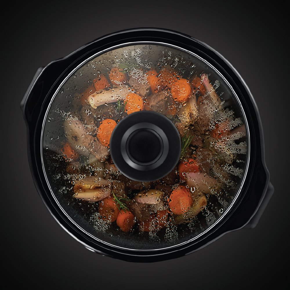 Russell Hobbs Slow Cooker [3,5l Keramik-Gartopf für opt Temperaturverteilung] Schongarer Chalkboard (Tafel-Oberfläche, 3 Temperatureinstellungen & Warmhaltefunktion, 200W) Slowcooker 24180-56