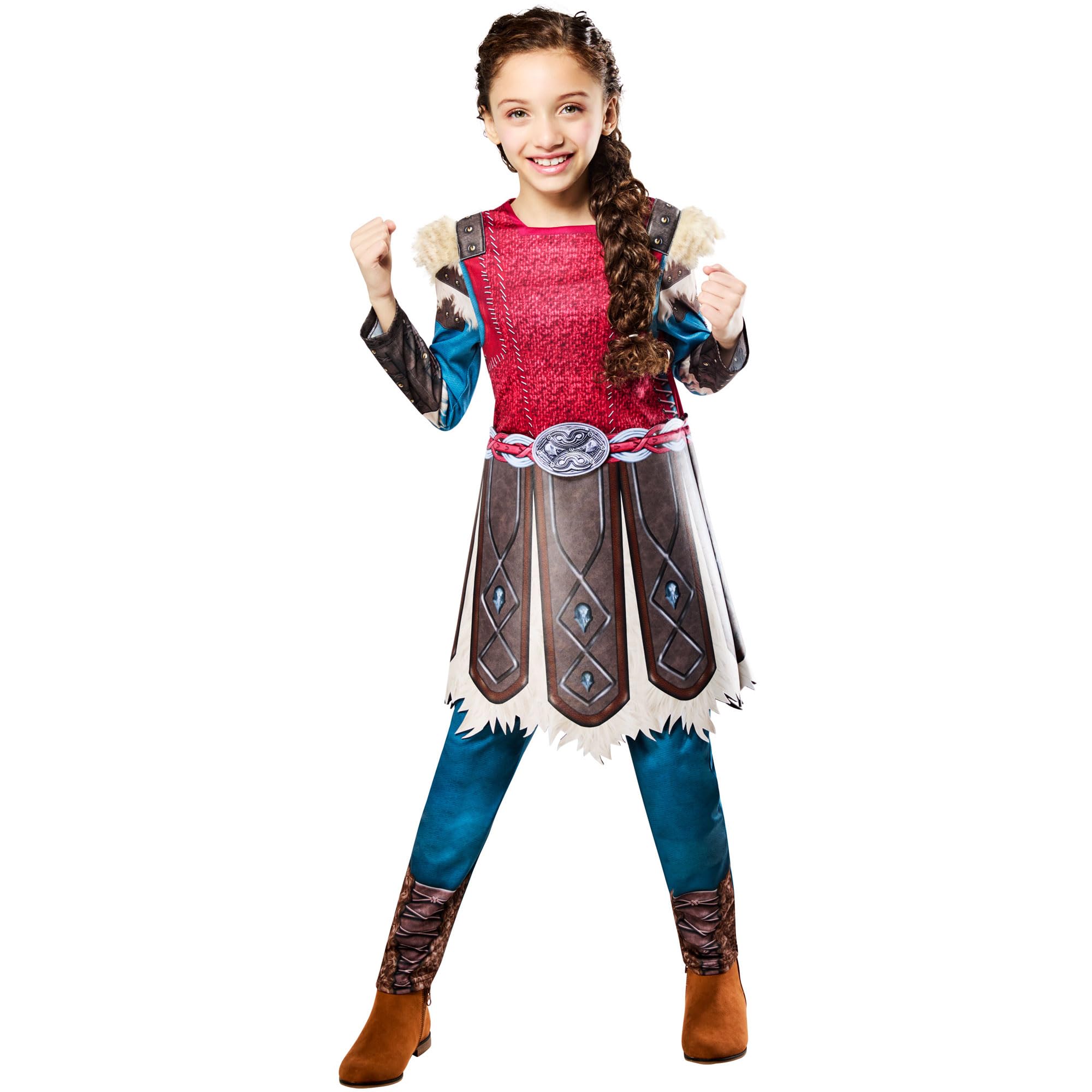 Rubies Official How To Train Your Dragon, Astrid Battlesuit Child Costume, Kids Fancy Dress, Size Age 9-10 Years Halloween — image 1