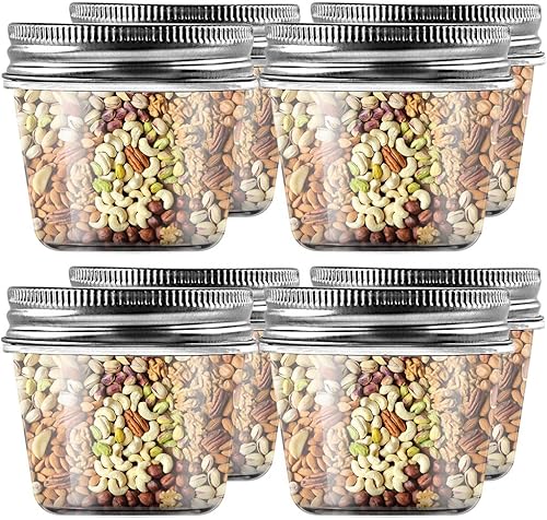 Vista 7 de Novelinks - Recipientes de plástico transparente de 4 onzas fluidas con tapas de rosca; envases de plástico vacíos, redondos y rellenables