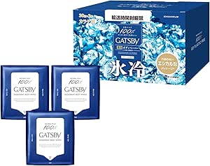 GATSBY(ギャツビー) 【医薬部外品】 アイスデオドラント ボディペーパー アイスシトラス [ 爽快 氷冷 ] [ 制汗 ] メンズ ボディシート セット 外装袋レス仕様 30枚×3個 【Amazon.co.jp 限定】