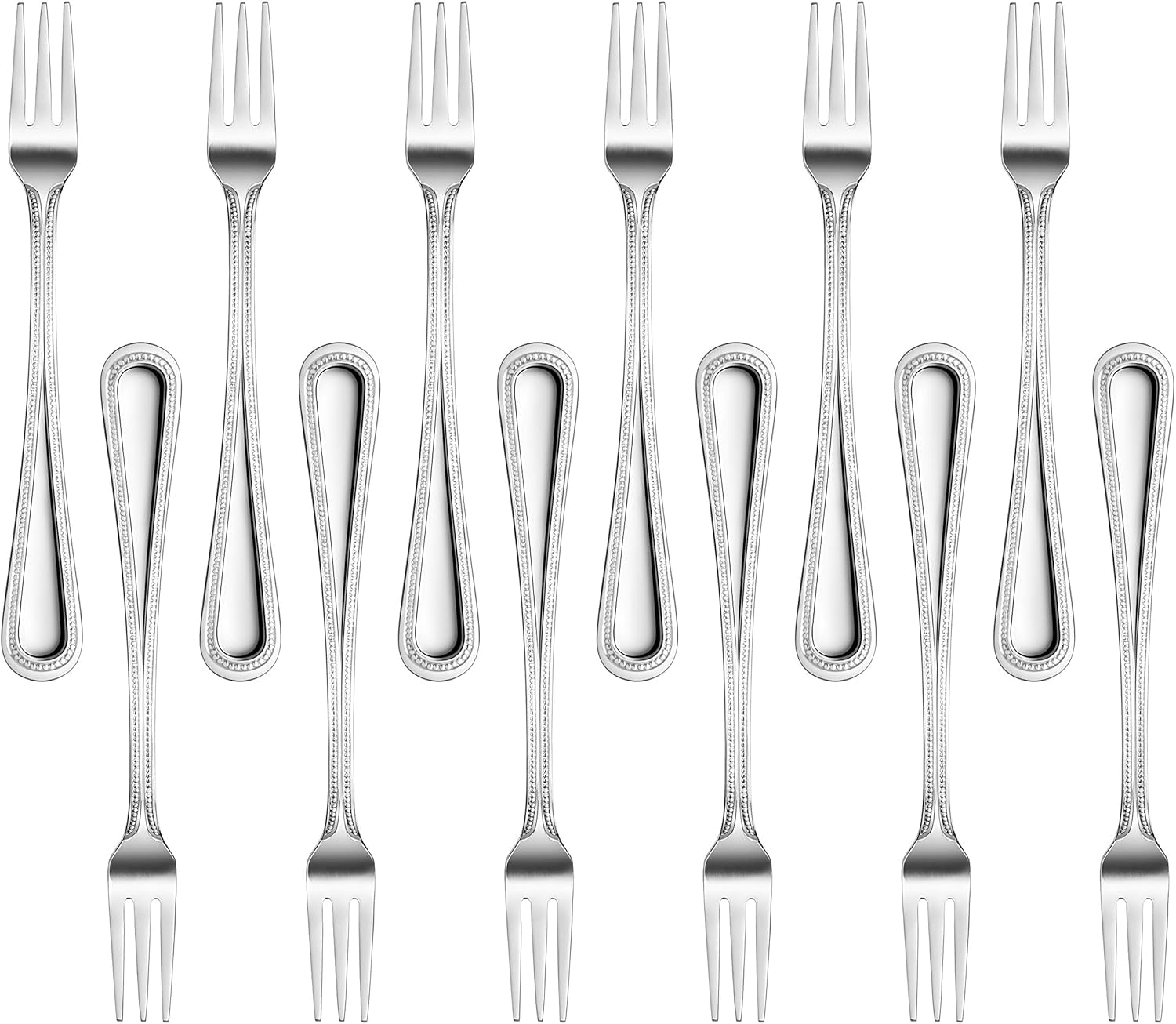 58505 Bead Pattern 18/0 Stainless Steel, Oyster Fork 6-Inch Set of 12