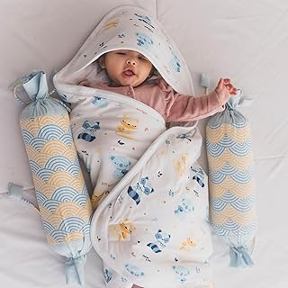 TIDY SLEEP Wearable Blanket for Newborn Baby, Soft Cotton Hooded Receiving Wrap Swaddle Blanket for Boys & Girls, Hospital... Price In India