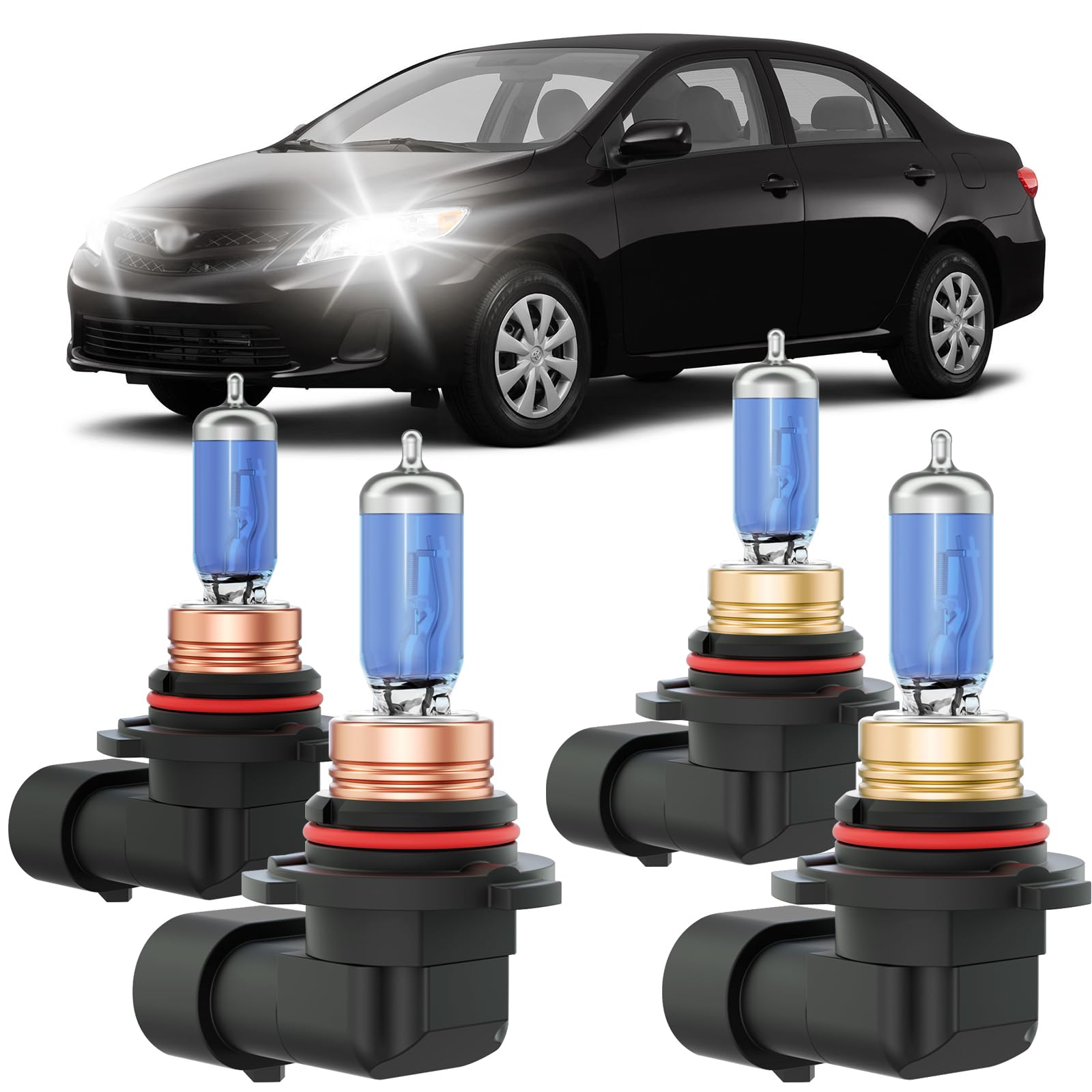 Amazon.com: XFLHEHD Corolla Halogen Headlight Bulbs Fits For 2001-2015 ...