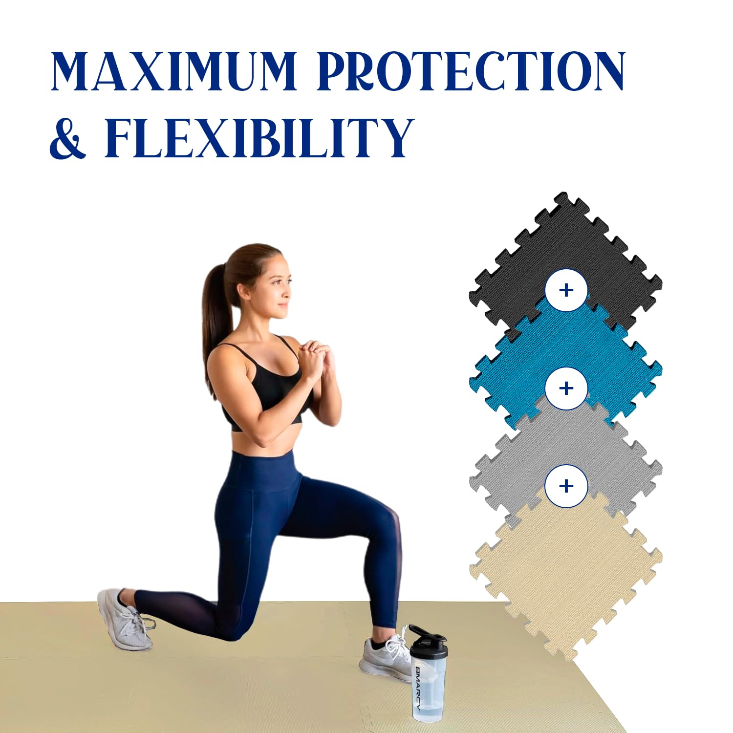 Ediesi, Bodenschutzmatte Fitness, Puzzlematte Boden, Pool Schutzmatte, Home Gym, Tatami, Gummimatte, Gym Matte