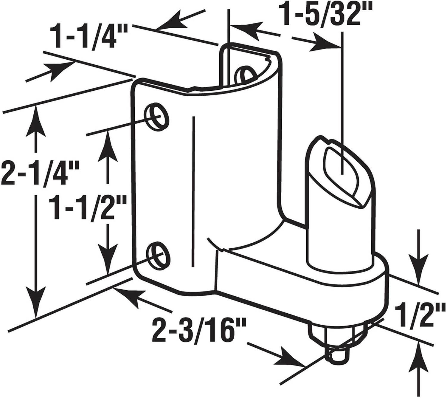 Sentry Supply 650-6548 Bottom Pivot Hinge, 1-1/4-In. with 5/8-In. Pintle, Chrome (Single Pack)