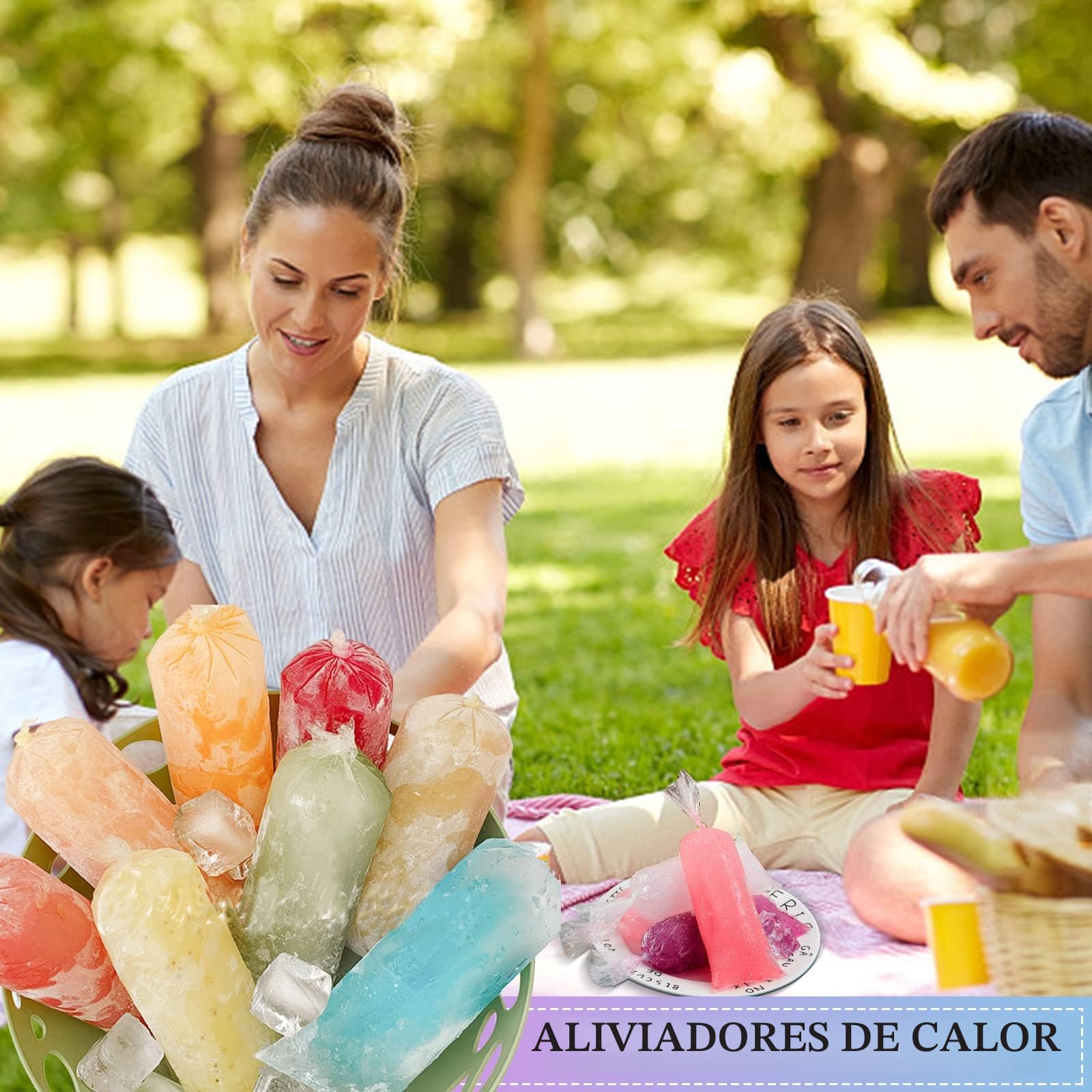 Bolsas de hielo apilables de plástico, fácil liberación, autosellantes, 240 bolsas con embudo