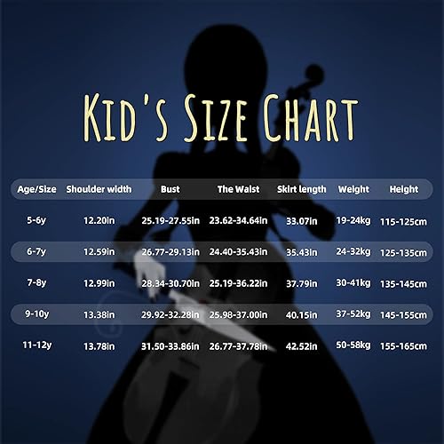 Miniatura 7 de Emonyna Wednesday Addams - Disfraz para niñas, niños, familia, Nevermore, cosplay, Academia, disfraz de Halloween con bolsa