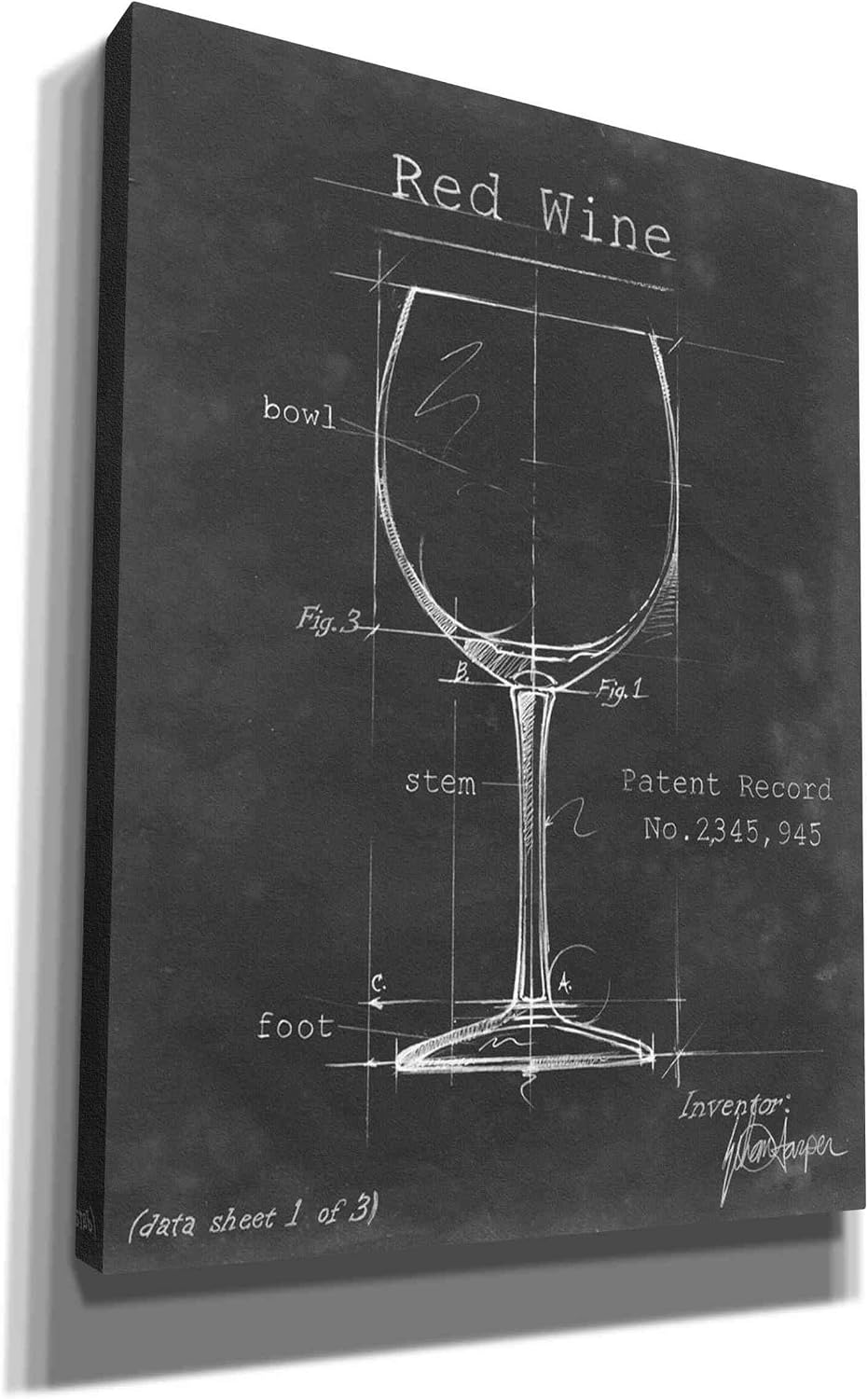 Epic Graffiti 'Barware Blueprint III' by Ethan Harper Canvas Wall Art, 12"x16"