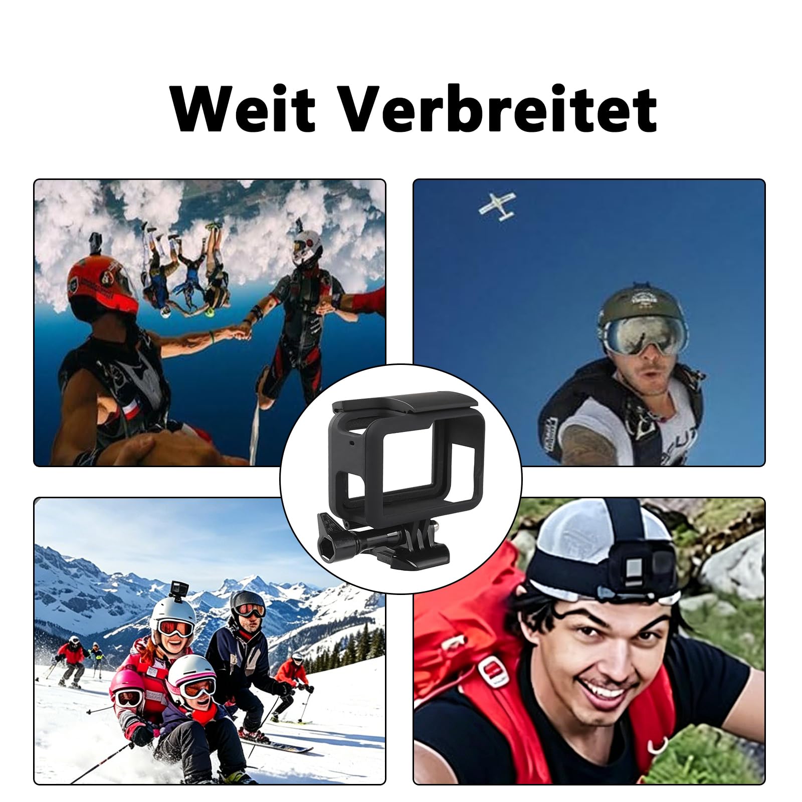 Cadre De Protection Compatible GoPro Hero 7/6/5 (2018) – Léger, Solide, Avec Vis Et Embase Universelle