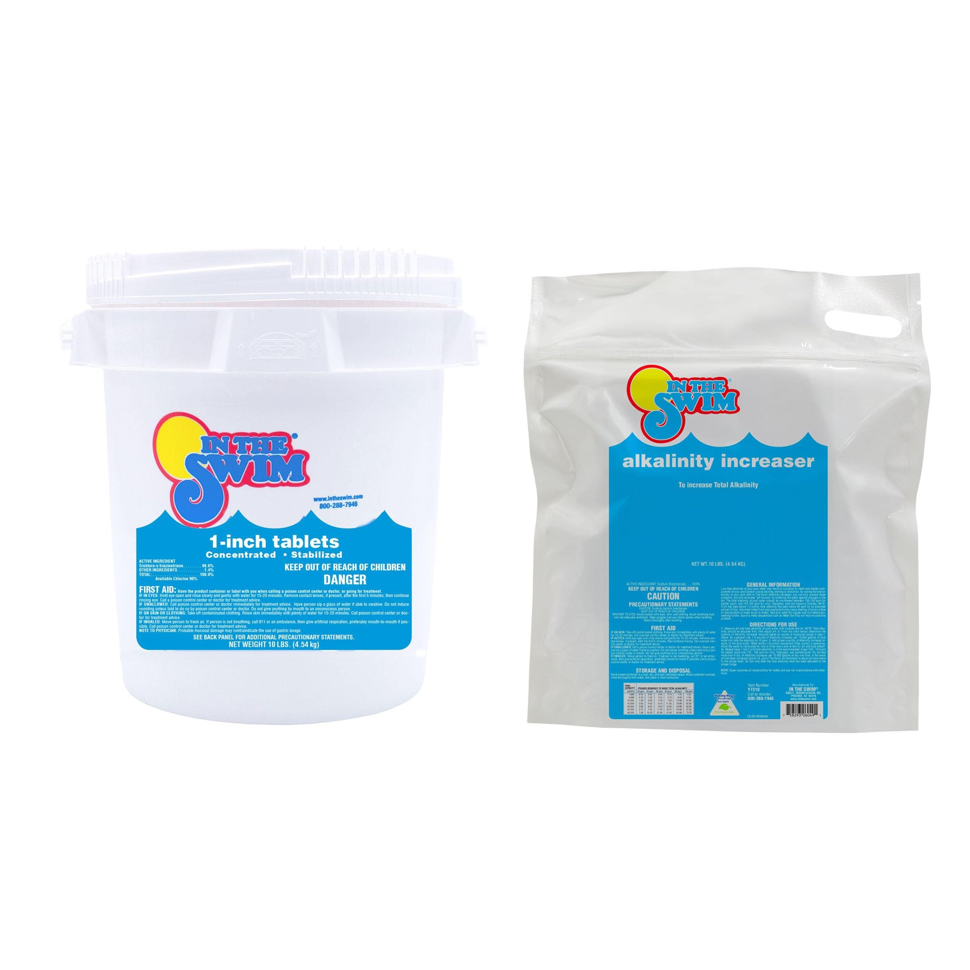 In The Swim 1" Chlorine Tablets and Alkalinity - Medium Bundle