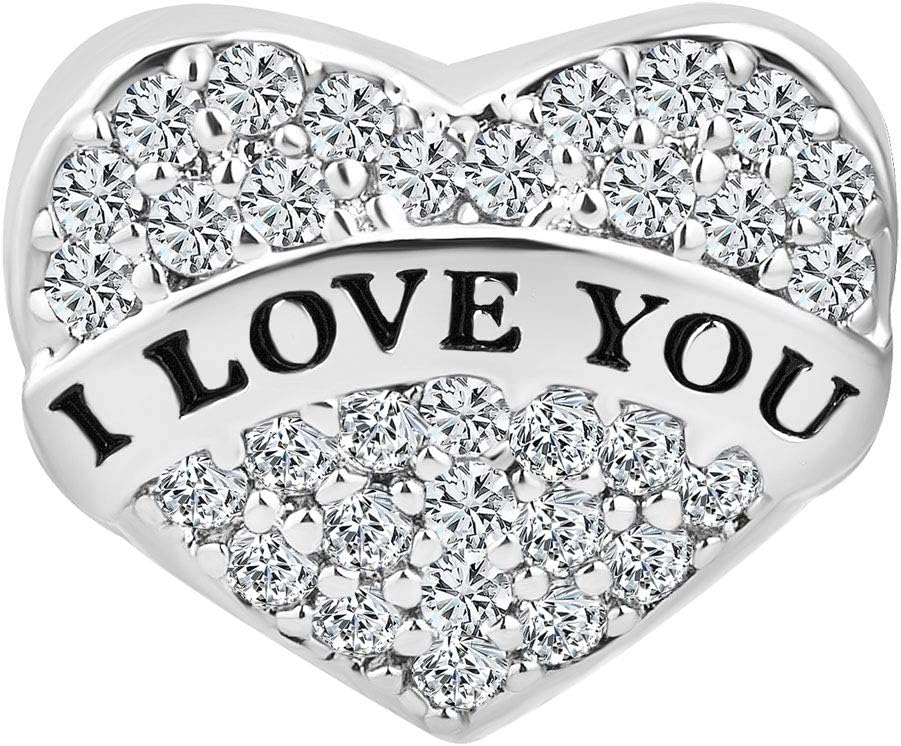 TCHYUN Mom Charms Heart Love Mother Daughter Son Charm Beads Mothers Day Birthday Gift for Pandora Bracelets - Image 2