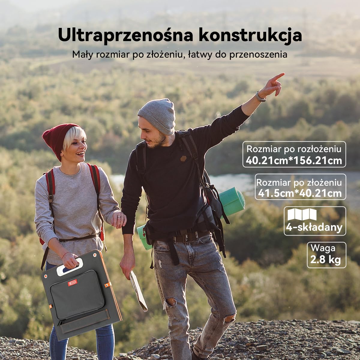 Flashfish 151Wh Przenośna Stacja Zasilająca z Panelami 100W, Generator Słoneczny 200W,AC 230V, z Wysokiej Jakości Baterią Litowo-jonową, Przenośny Powerbank na Kemping, Awarie i Prąduprzygoda
