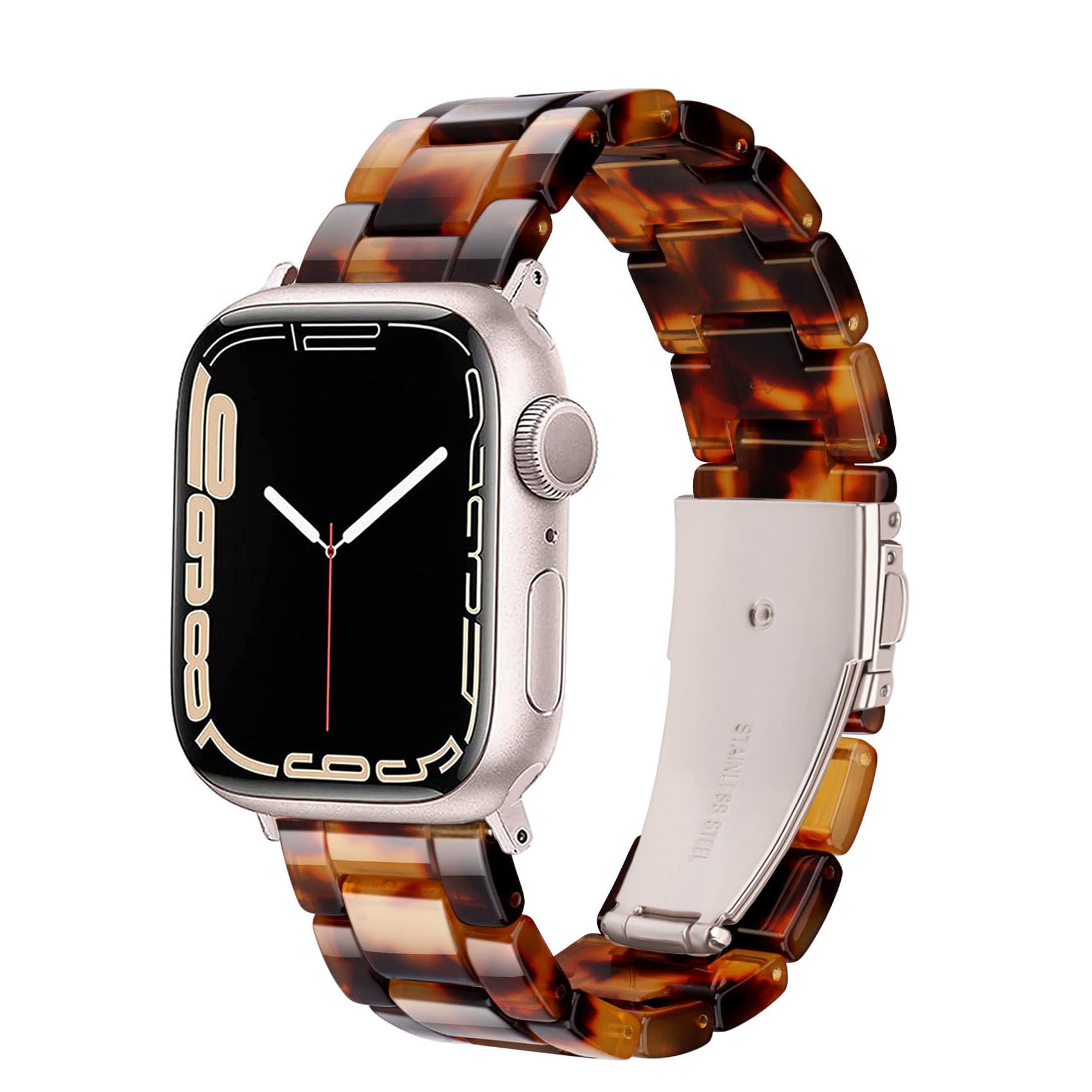 Ayeger Band Compatible with Apple Watch 38mm/40mm/41mm/42mm/44mm/45mm/46mm Resin Women Men Wristband Strap Blacelet for iWatch Series 11 10 9 8 7 SE 6