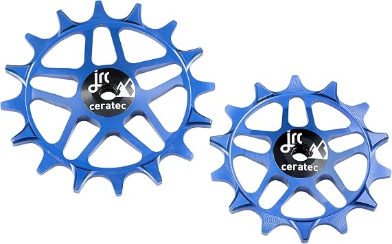 JRC Components 14/16T Ceramic Pulley Wheels CNC Machined 7075-T6 Aluminum Body with Hybrid Ceramic Bearings Compatible with SRAM Eagle T-Type 12-Speed Derailleurs