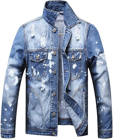 Spliced Patchwork Jean Coat Outerwear 