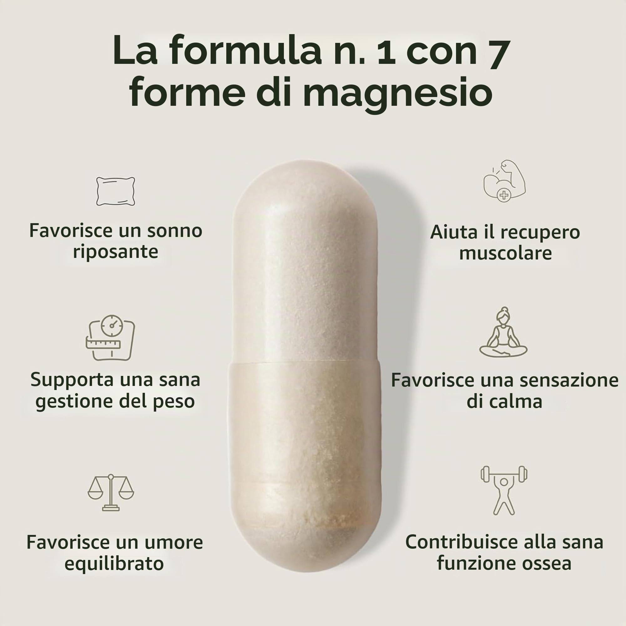 BiOptimizers Magnesium Breakthrough 4.0 Complesso 7 In 1 | 60 Capsula | Vegane – Magnesio Bisglicinato, Malato, Taurato E Citrato Di Magnesio – Per il Sonno E La Gestione Dello Stress
