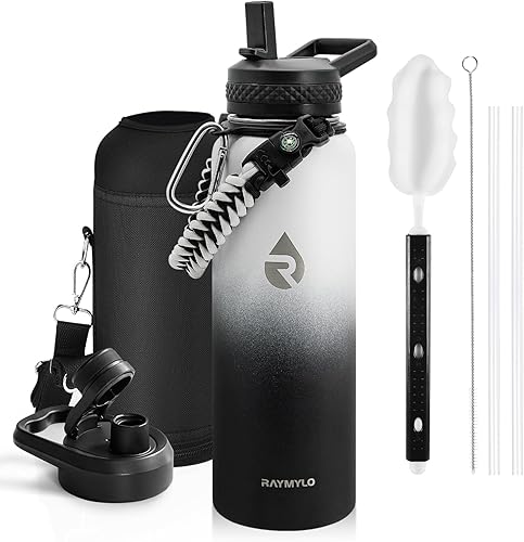 Miniatura 80 de Botella de agua aislada de 24 onzas, de acero inoxidable con triple pared al vacío (fría durante 48 horas, caliente durante 24 horas), a prueba de