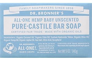 Dr. Bronner's Pure Castile Baby Unscented Bar Soap
