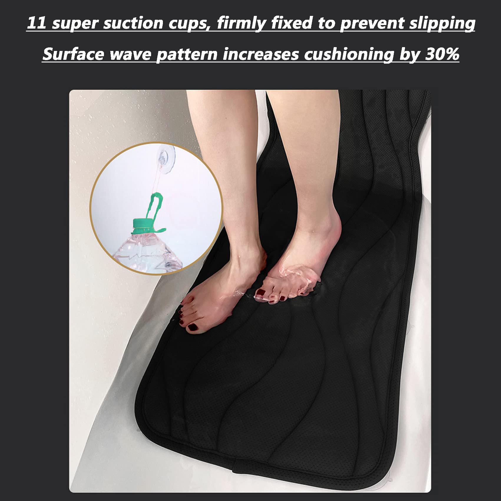 MyrRhe Almohada de baño ergonómica de Cuerpo Completo cojín Premium para Comodidad en la bañera
