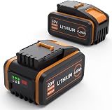 2 Pack 20V 4.0Ah Batteries for Worx 20 Volt Lithium-Ion Batteries Compatible with PowerShare Series Wireless Power Tools Models WA3520 WA3525 WA3575 WA3578 - 1