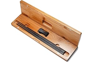 Personalized Ebony Engraved Chopsticks Set With Case