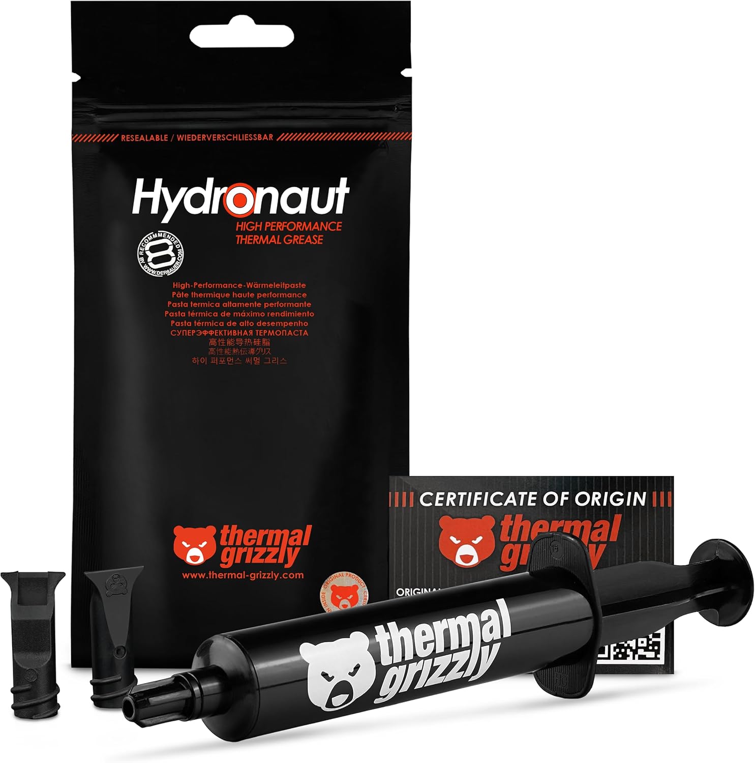 Thermal Grizzly Hydronaut - 26 Gram/10 ml - Conductive High Performance Thermal Paste - Ideal for Air and Water Cooling CPU/GPU/PS4/PS5/Xbox - for Large Cooling Surfaces