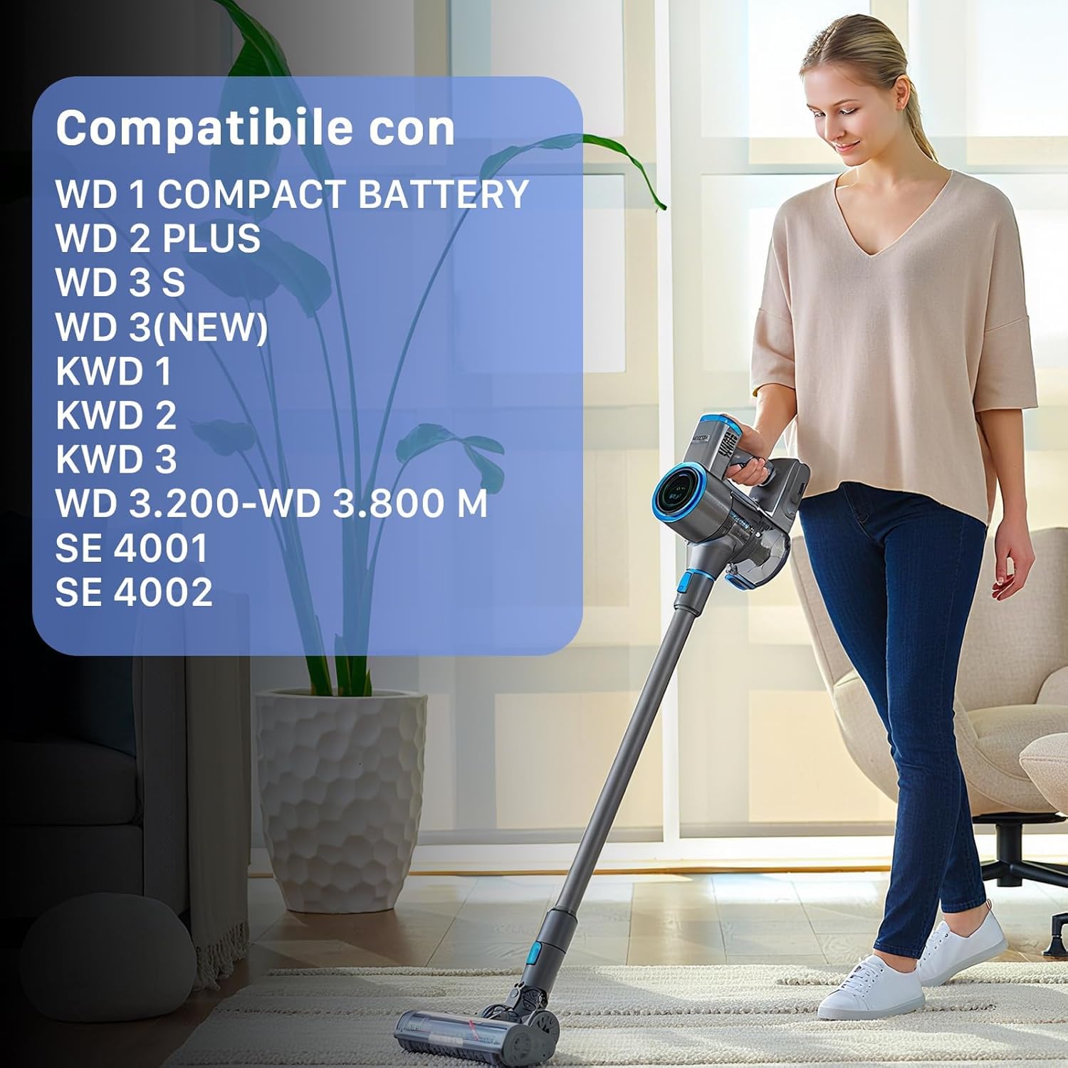 12 Sacchetti per Aspirapolvere Karcher KFI 357 Compatibili con WD3 WD2 Plus KWD1 KWD2 KWD3 MV3 WD3.200-WD3.800M SE4001 SE4002, Sostituisce 2.863-314.0 - 3