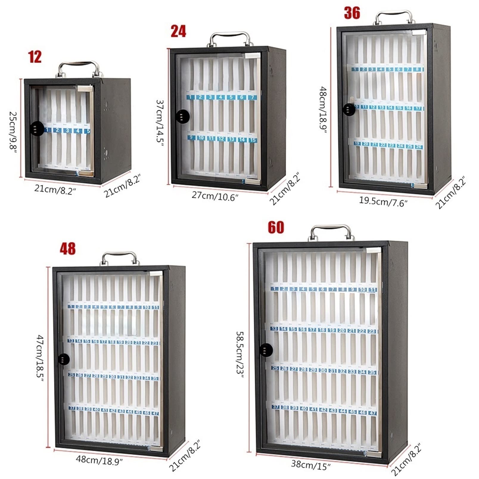 Secure 1260 Slot Metal Wall Phone Locker con serratura a combinazione – Armadietto ideale per cellulare per aule e scuole, perfetto per studenti e personale di sicurezza