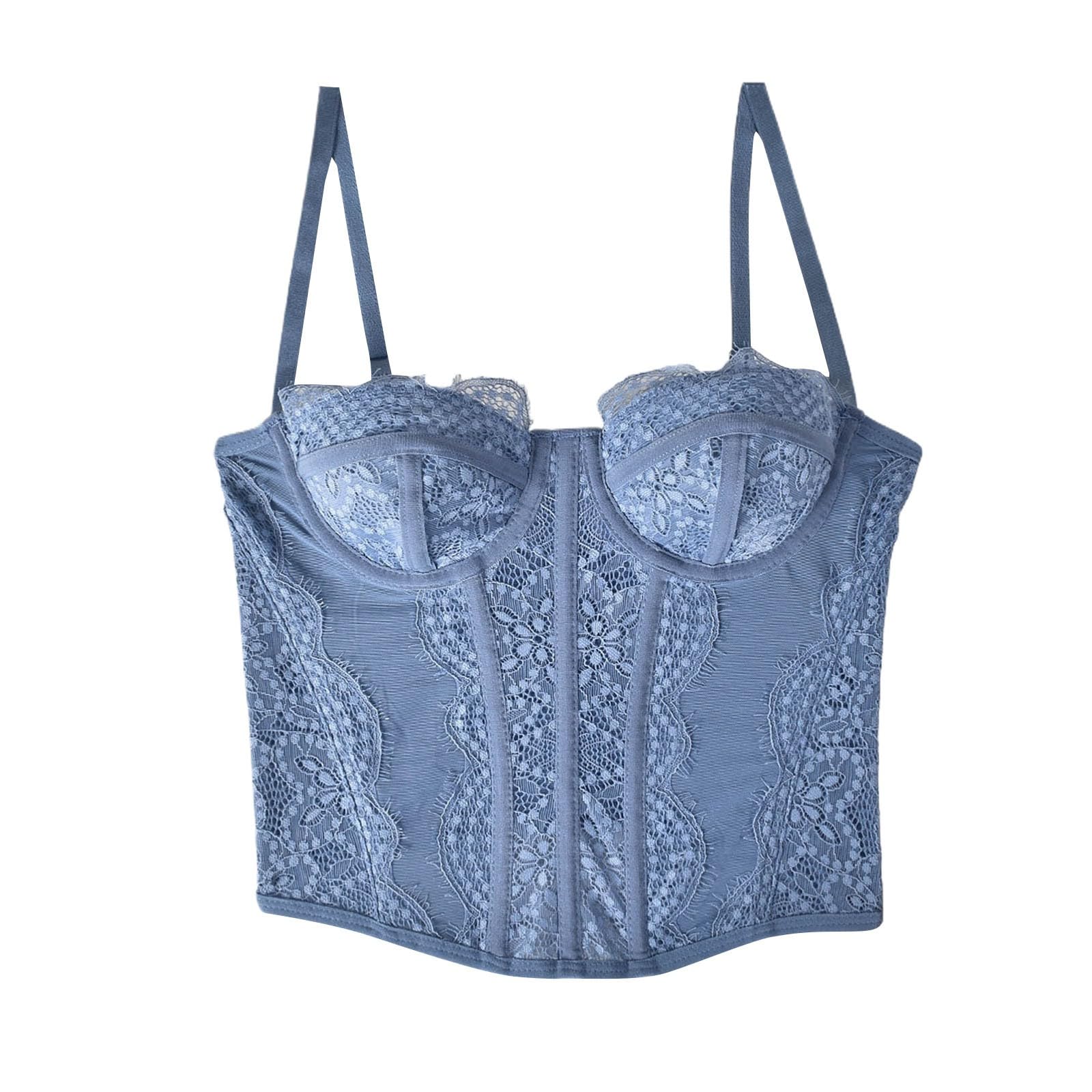 Corsetto modellante da donna, in pizzo, con fibbia, spalline sottili, corsetto sexy, per feste e serate in maschera