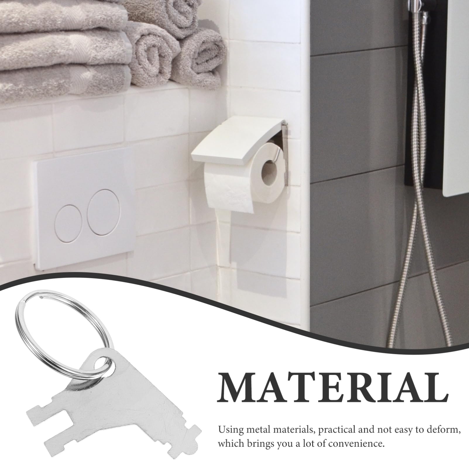 Chiave Universale Per Dispenser Carta Igienica - Plastica, Compatta 3,1x2,2x1 Cm Per Bagni Pubblici E Casa - Foto 6