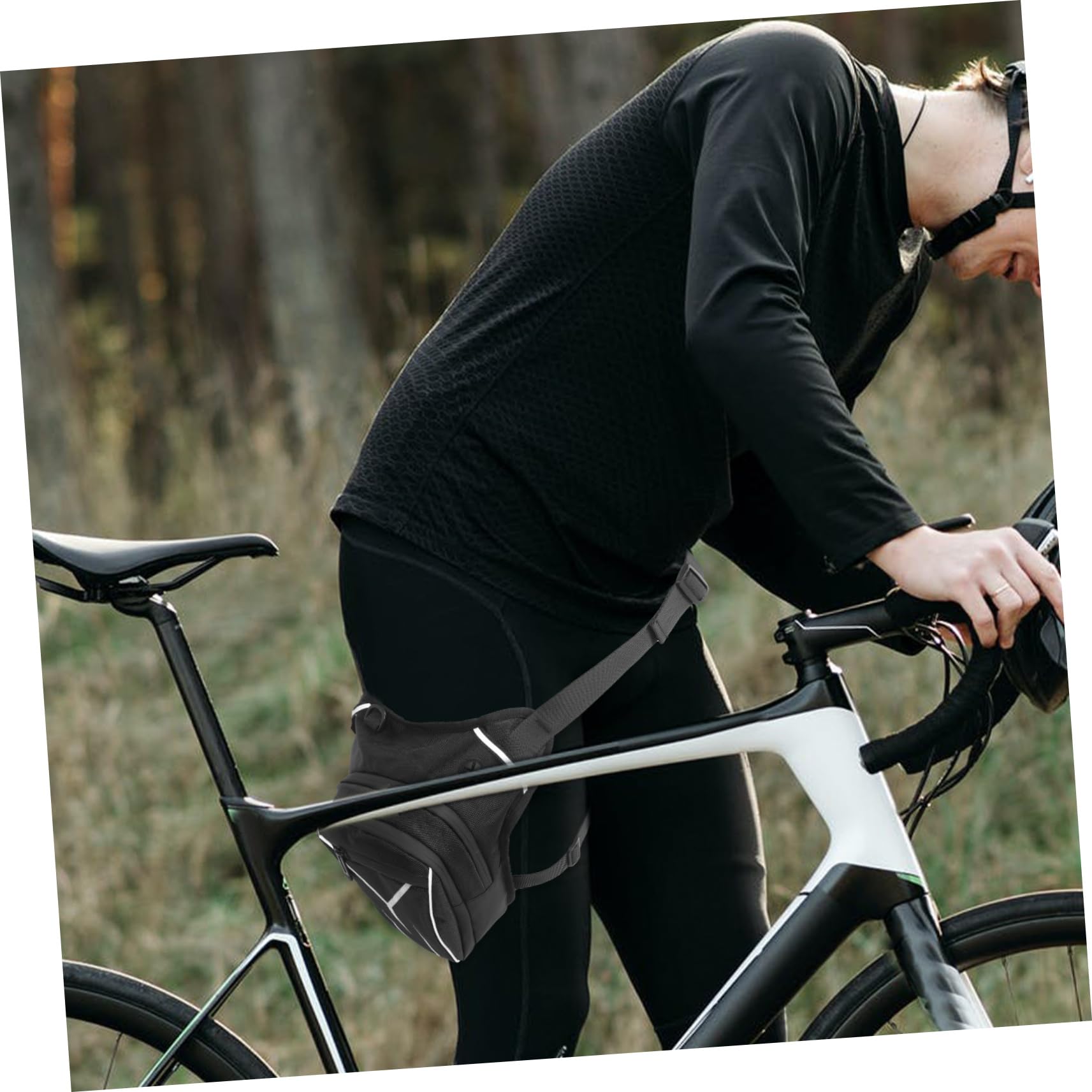 UPKOCH Riñonera para Motocicleta Bolsa De Pierna Ajustable Riñonera Deportiva para Correr Camping Bolsa para Guardar El Teléfono Multifuncional para Deportes y Motocicleta