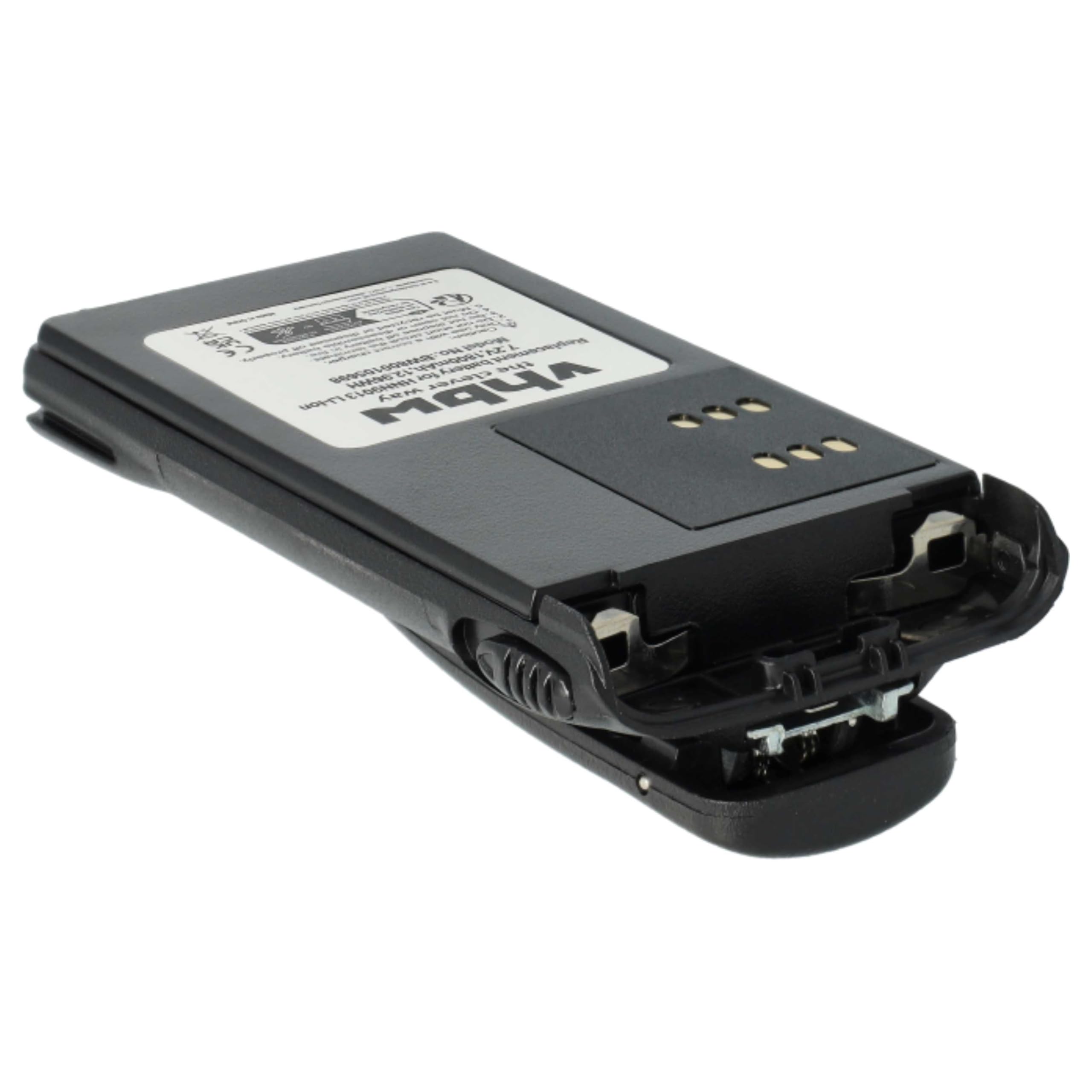 vhbw 2x batteria compatibile con Motorola GP339, GP540, GP340, GP360, GP380 radio (1800mAh, 7,2V, Li-Ion) + clip
