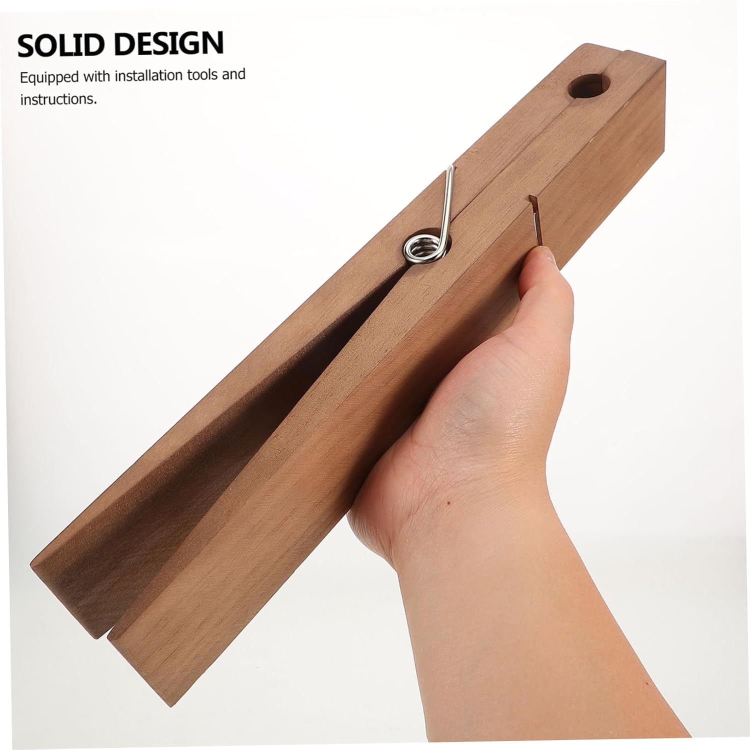 4pcs Space-Saving Towel Rack Wooden Clothespin Holder Large Clip for Bathroom Accessories